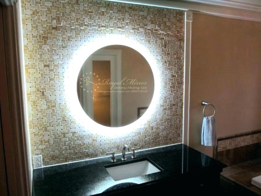 Gương tràn viền tròn LED cảm ứng siêu sáng