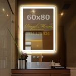 Gương đèn LED cảm ứng chữ nhật đứng 60*80cm CND681