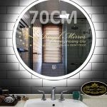 Gương LED tròn D70 đường kính 70cm, công tắc cảm ứng chạm