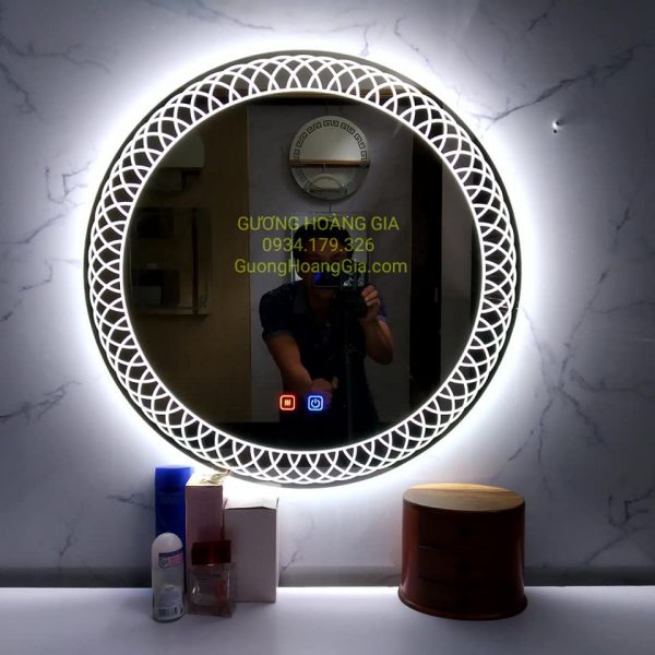 Gương LED Tròn decor mỹ thuật