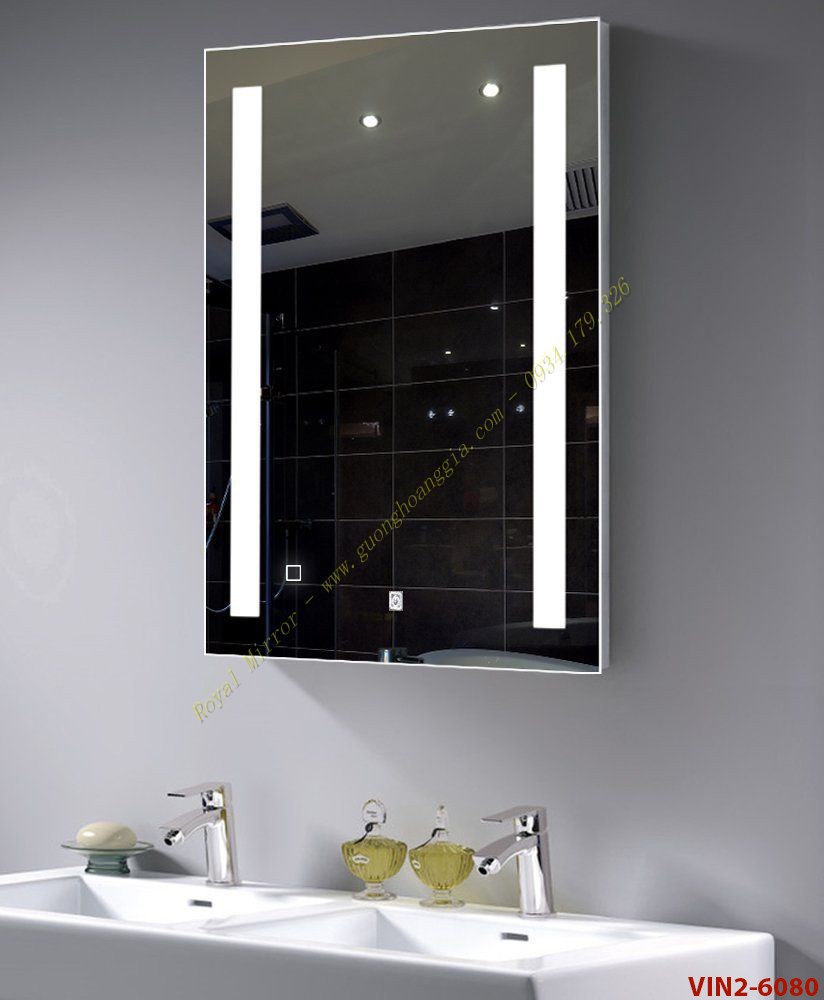 Thanh lý Gương Đèn LED Phòng Tắm, Cảm Ứng Bật/ Tắt, Hàng xuất dư- KT 60*80cm VIN2-6080