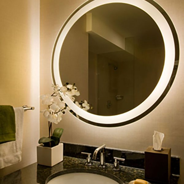Gương LED Tròn 60*60 Phòng tắm, Bàn Trang Điểm, Salon