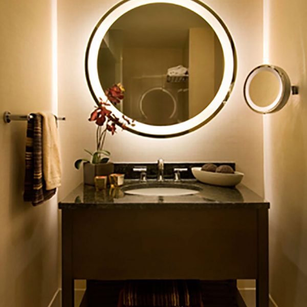 Gương LED Tròn 60*60 Phòng tắm, Bàn Trang Điểm, Salon