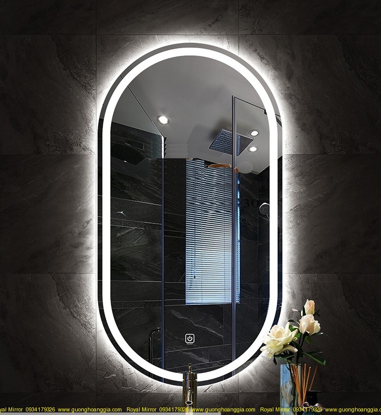 Gương OVAL đèn LED cảm ứng cao cấp