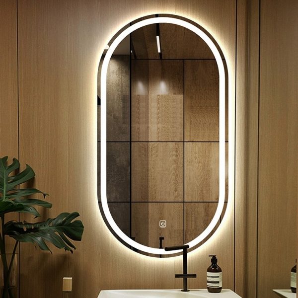 Gương Phòng Tắm OVAL Đèn LED cảm ứng sang trọng hiện đại