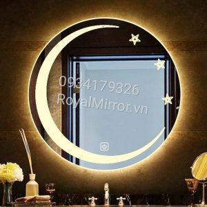 Gương đèn LED tròn lavabo decor DC205