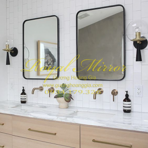 Gương lavabo đôi Khung thép sơn tĩnh điện 60*80cm