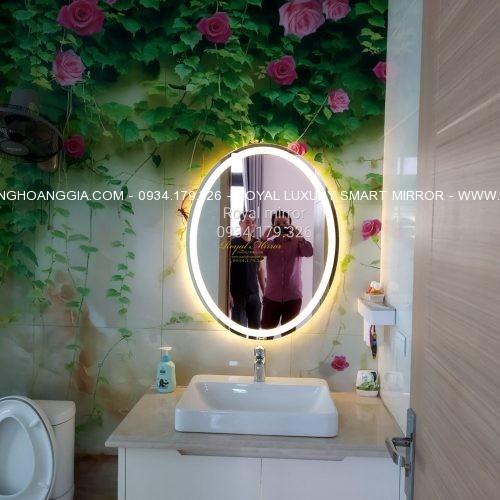 Gương LED Elip bàn lavabo phòng tắm